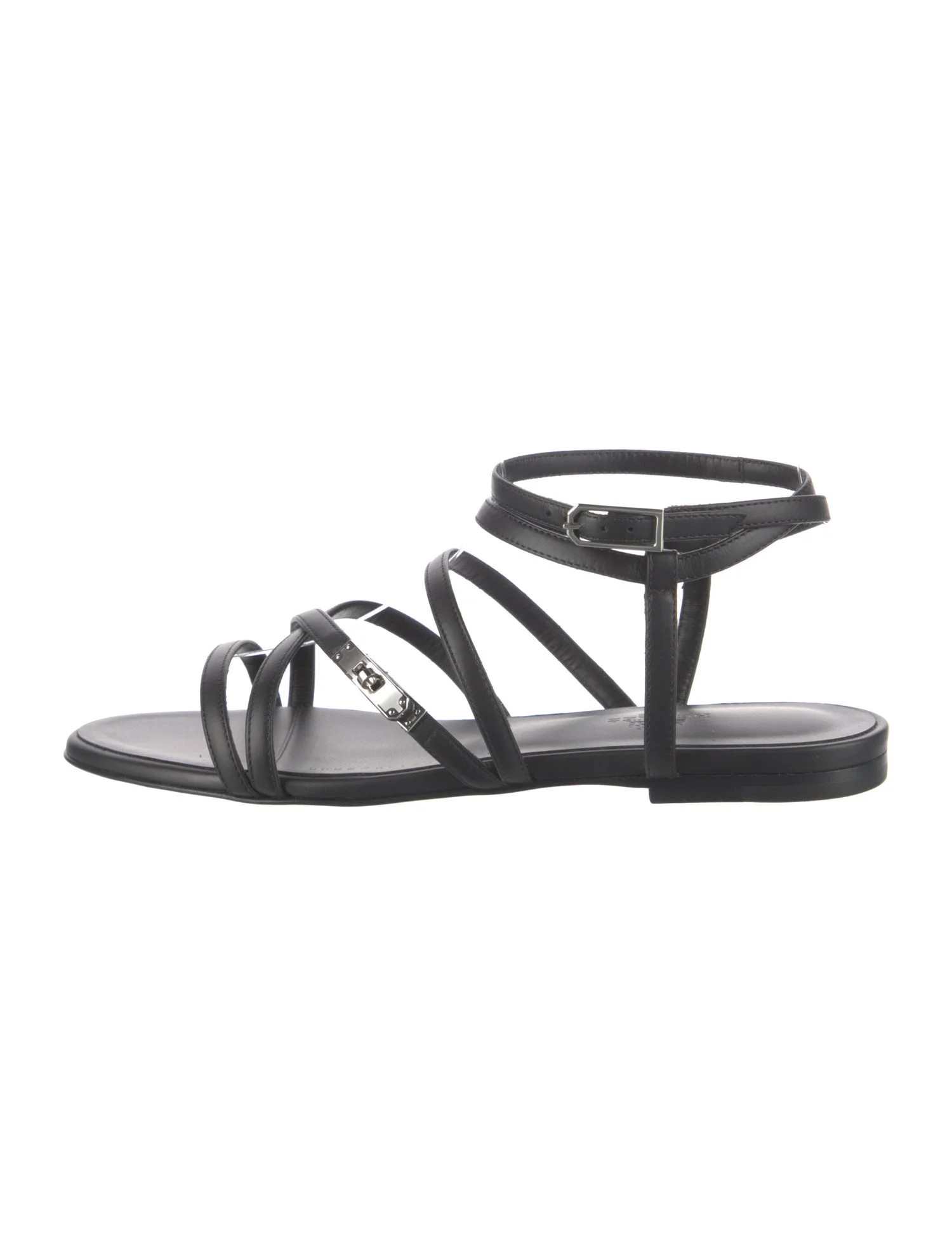 Hermès Lullaby H Logo Gladiator Sandals - Black Sandals, Shoes - HER822003 | The RealReal | The RealReal