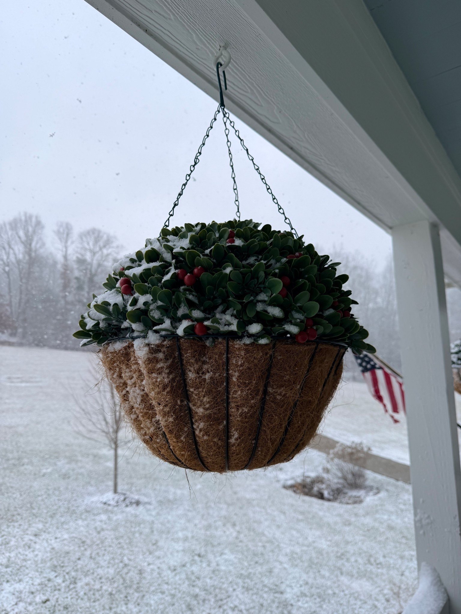 These faux hanging baskets have held up so well this winter, even with the snow! 😉🥶

#LTKHome #LTKSeasonal