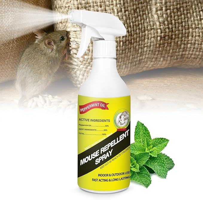 16oz Peppermint Oil Rodent and Mouse Repellent Spray to Repel Mice, Rat, Racoons, Ants, and More,... | Amazon (US)