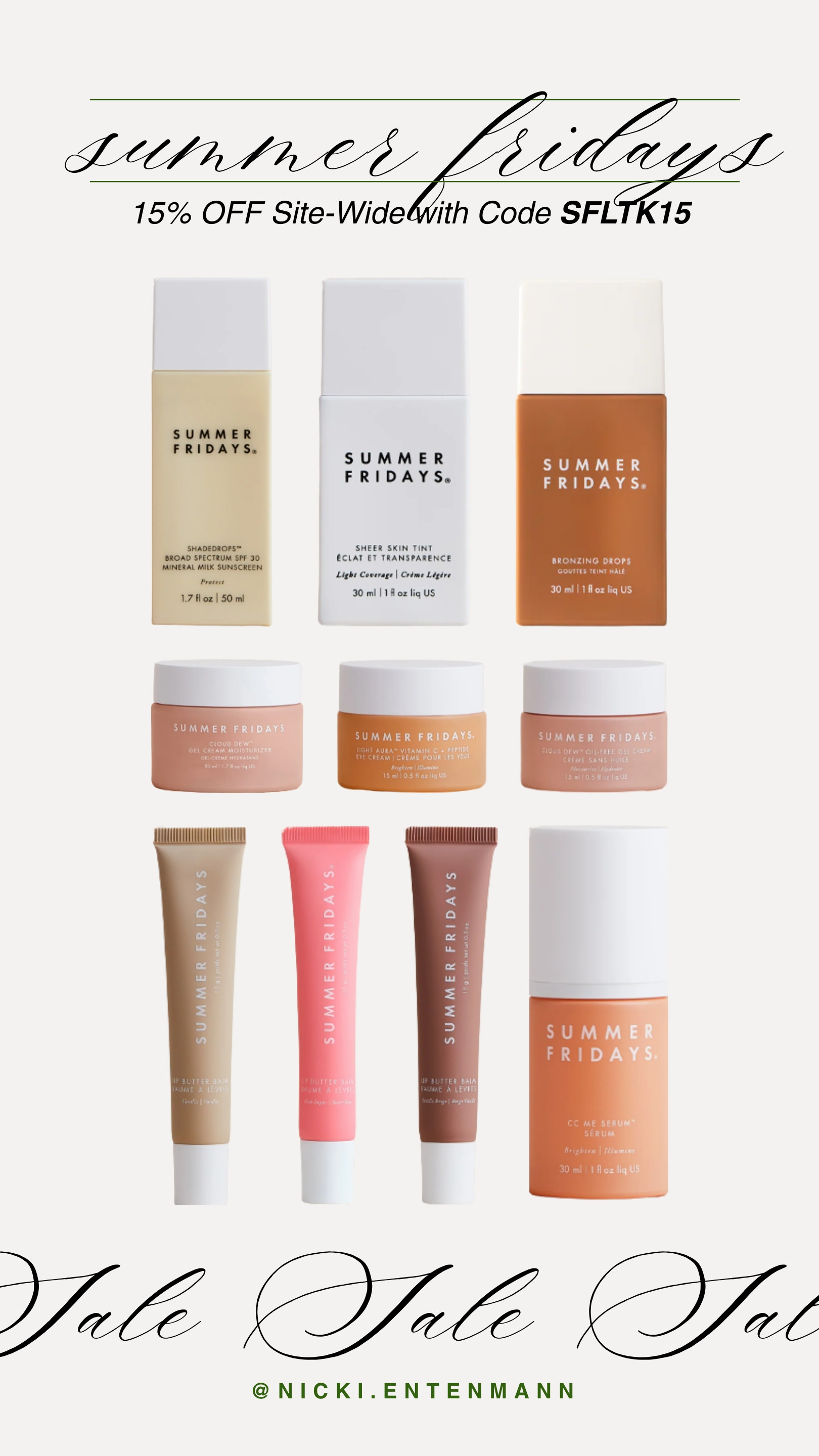 Smooth skin and good vibes only. Summer Fridays is serving 15% off site-wide with code SFLTK15 so your glow goals don’t have to wait for the weekend. 💫🧴🛍️  
Summer Fridays, beauty sale, skincare discount, site-wide promo, first order deal, in-app code, glowing skin, beauty essentials, clean skincare, best beauty finds
 

 #LTKSummerEdit #LTKSaleAlert #LTKBeauty