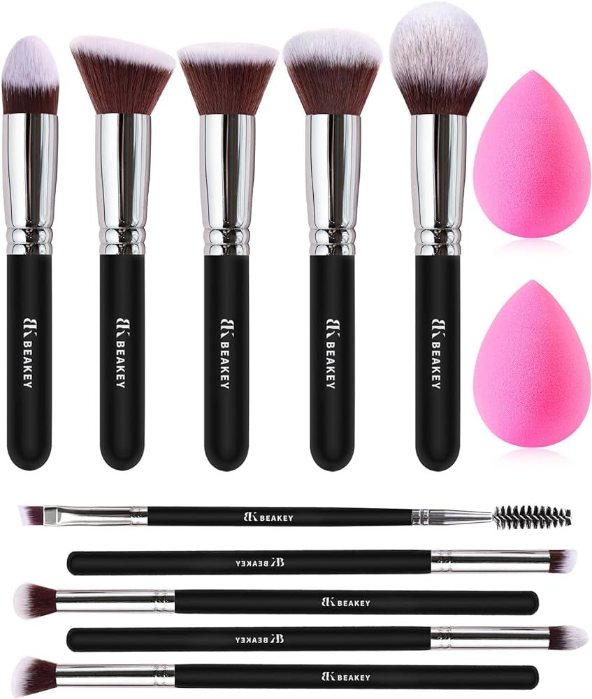 BEAKEY Soft Make up Brushes, Gentle on Skin, Effective Application - 12Pcs Premium Makeup Brush Set, | Amazon (US)