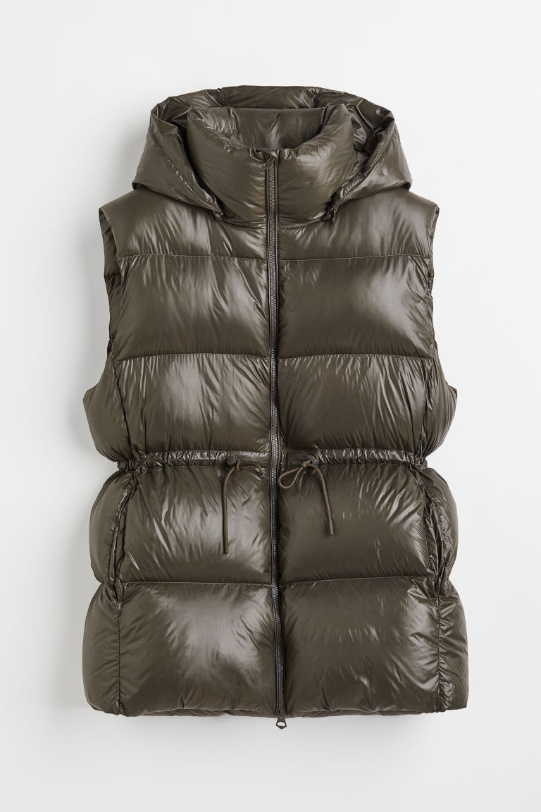 H & M - Hooded Puffer Vest - Green | H&M (US + CA)