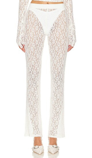 Split Hem Legging in Off White | Revolve Clothing (Global)