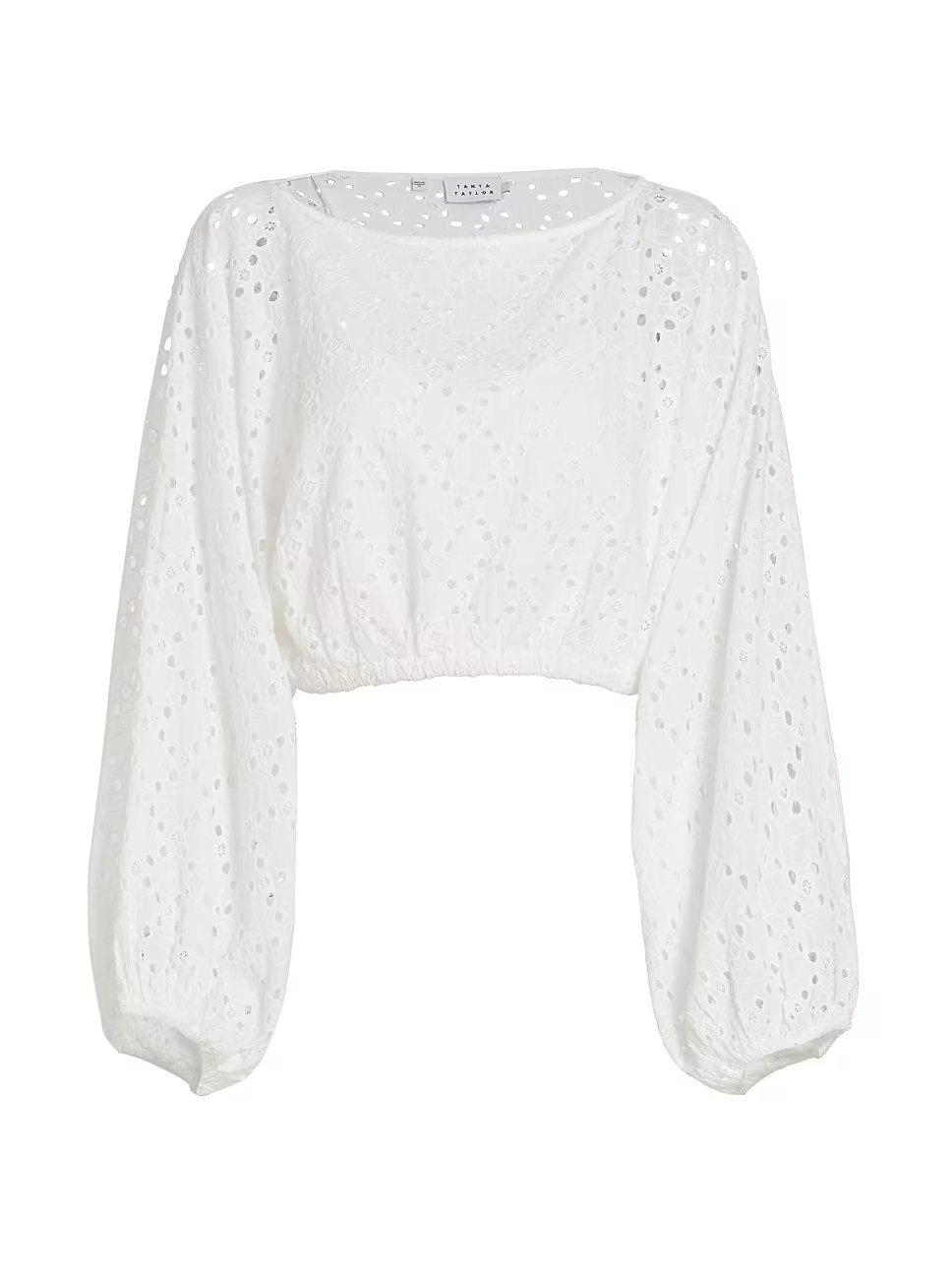 Sophia Eyelet Cotton Crop Top | Saks Fifth Avenue