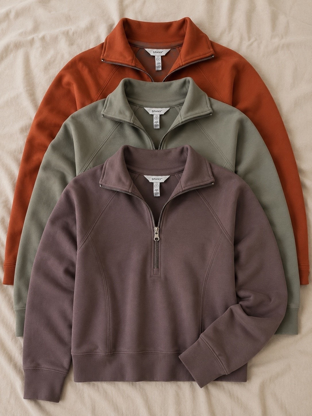 SPANX AirEssentials Half Zip Sweatshirt

This is the cozy pullover you’ll find yourself reaching for on repeat. The buttery soft AirEssentials fabric feels incredibly lightweight while still giving you that perfectly polished, elevated look. It runs true to size for a relaxed fit
