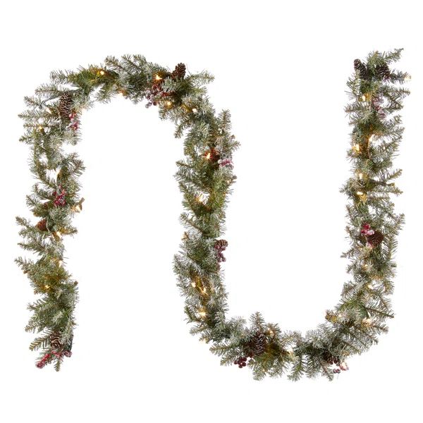 Ardrie 108'' in. Lighted Faux Garland | Wayfair North America