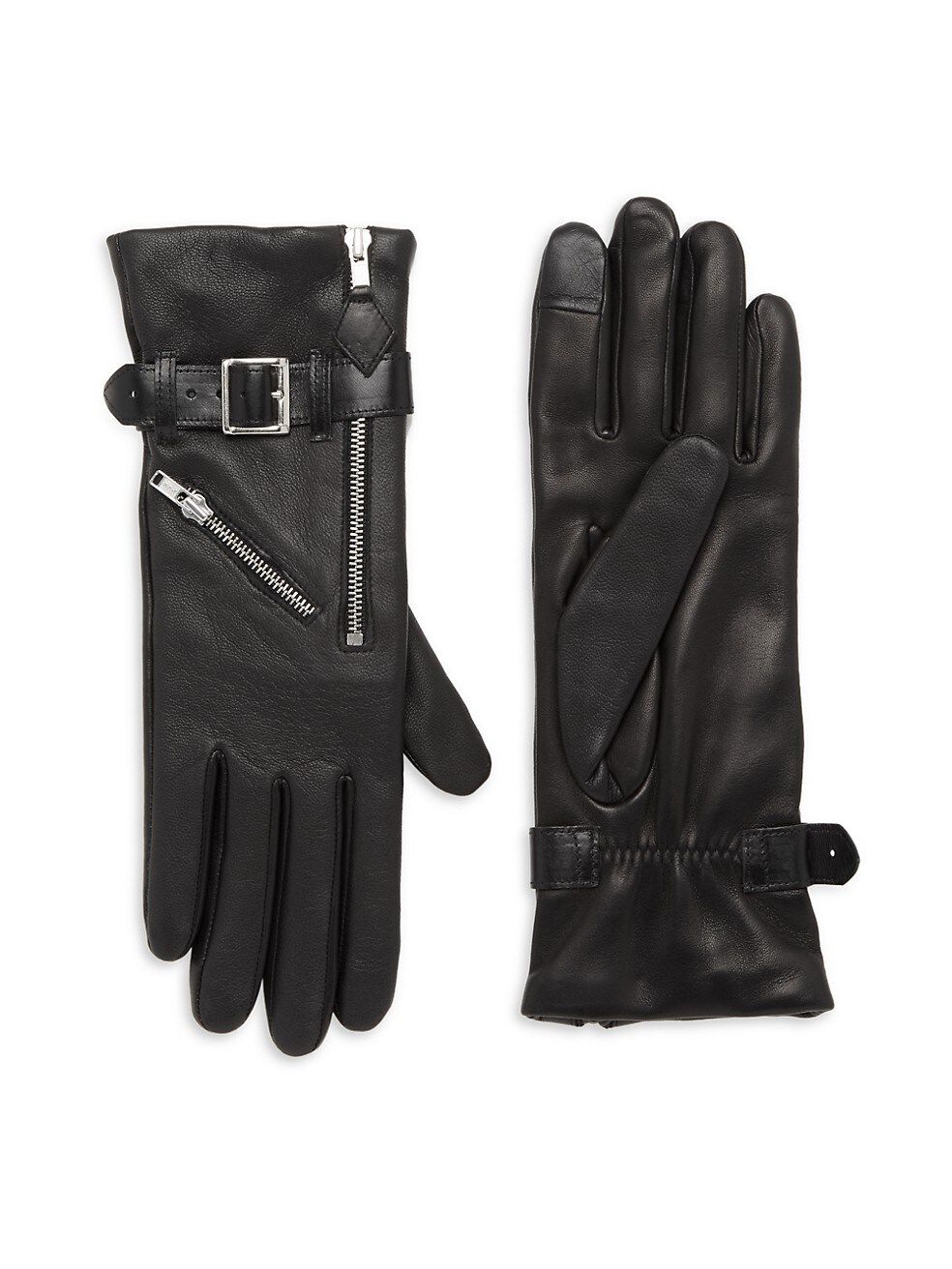 Barbra Leather Zip Gloves | Saks Fifth Avenue
