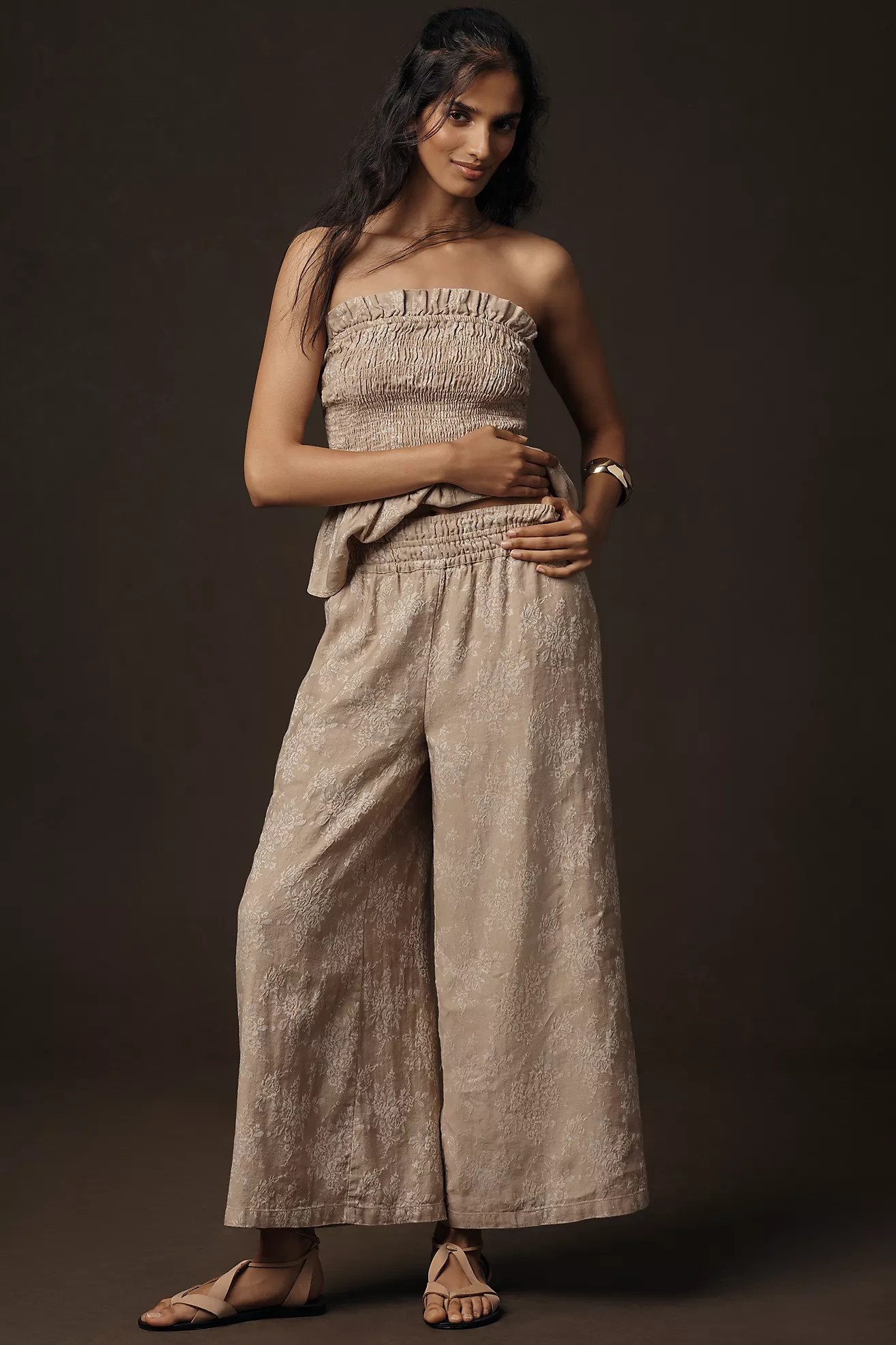 The Somerset Jacquard Pull-On Pants | Anthropologie (US)