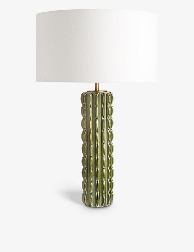 Finn Collection ceramic and linen table lamp | Selfridges