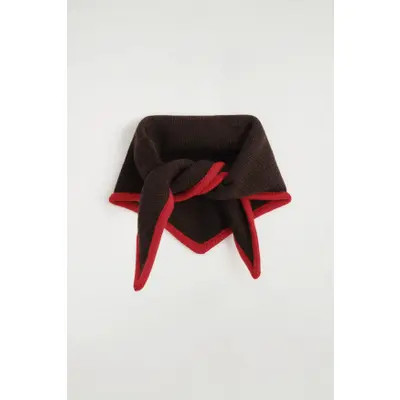 Contrast-Tipped Merino Wool Triangle Scarf | Nordstrom