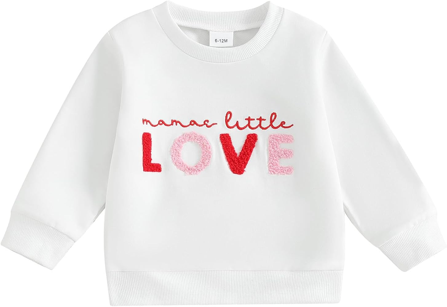 Kayotuas Toddler Girl Valentines Shirt Fuzzy Embroidered Letters Heart Sweatshirt Long Sleeve Cre... | Amazon (US)