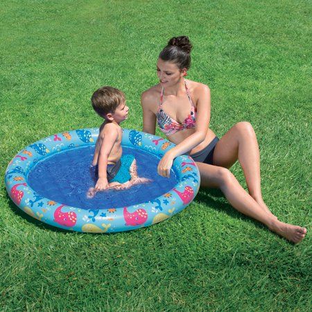 Play Day Inflatable 1-Ring Round Baby Pool, Blue | Walmart (US)