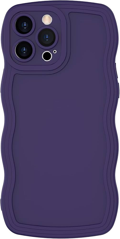 Anuck Case for iPhone 15 Pro Max Case Wave, Curly Frame Design for Women Girls, Cute Wavy Solid C... | Amazon (US)