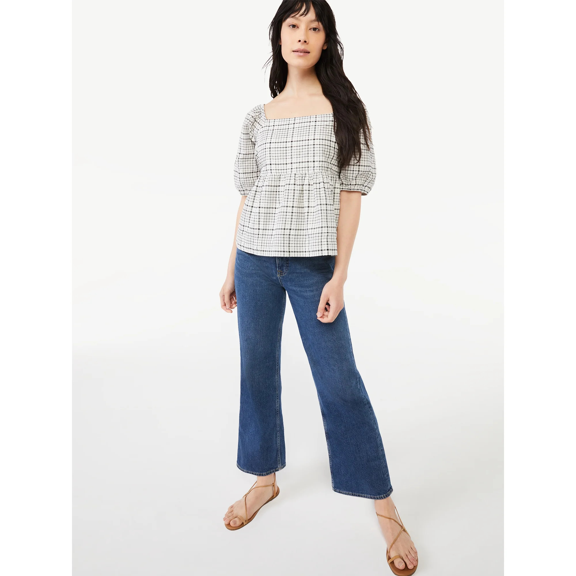 Free Assembly Women's Puff Sleeve Top | Walmart (US)