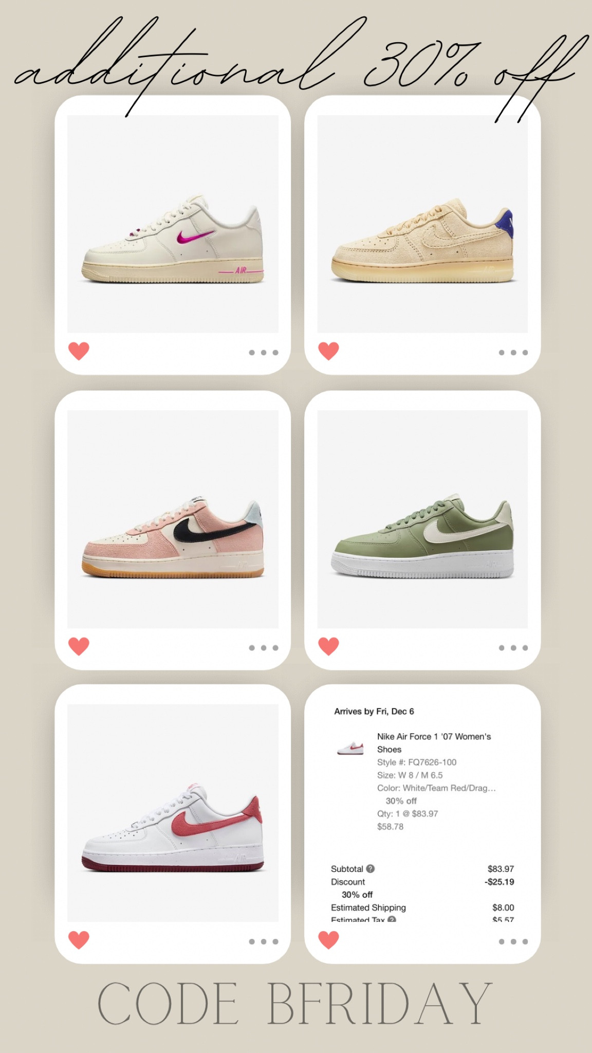 NIKE shoes & apparel are ON MEGA SALE!!

shop the sale and be sure to use code BFRIDAY to save an additional 30%💋✌🏻

HOTTEST FINDS are linked💋

#LTKGiftGuide #LTKStyleTip #LTKCyberWeek