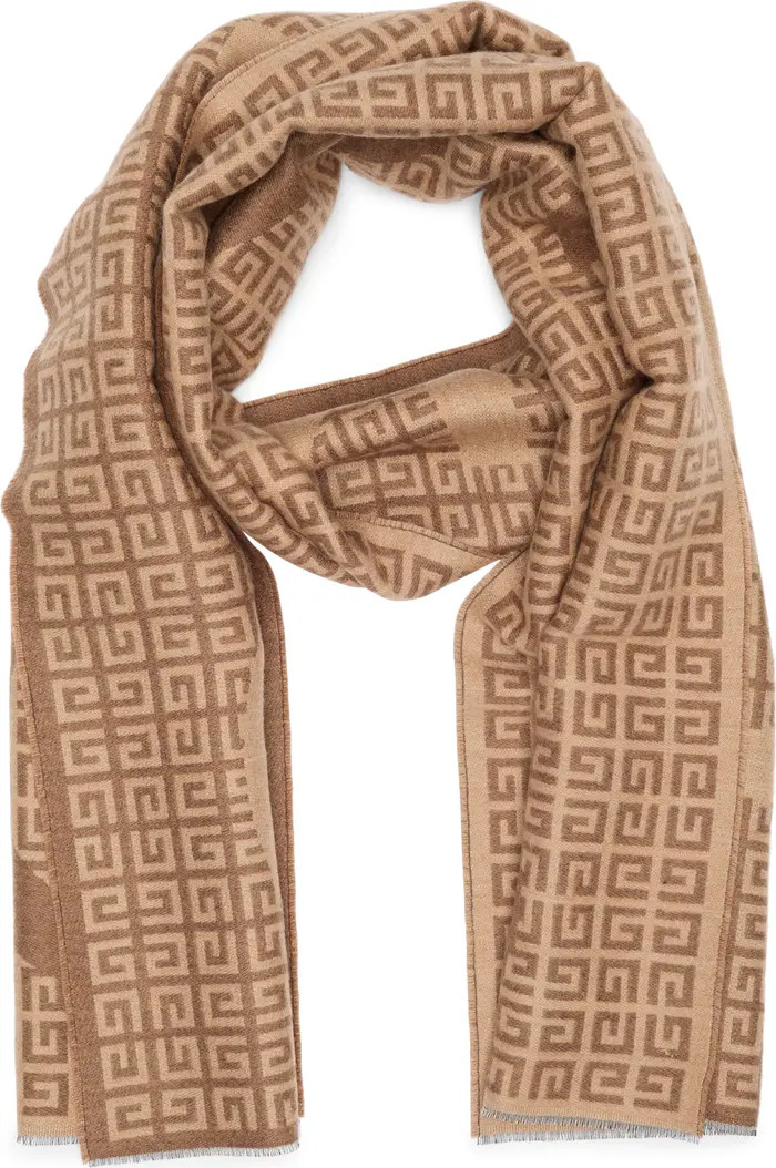 4G Logo Wool & Silk Scarf | Nordstrom Rack