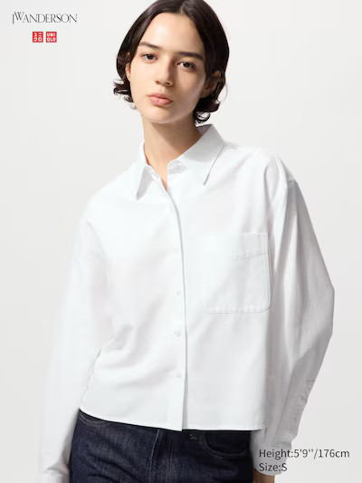 Oxford Boxy Cropped Shirt | UNIQLO (US)