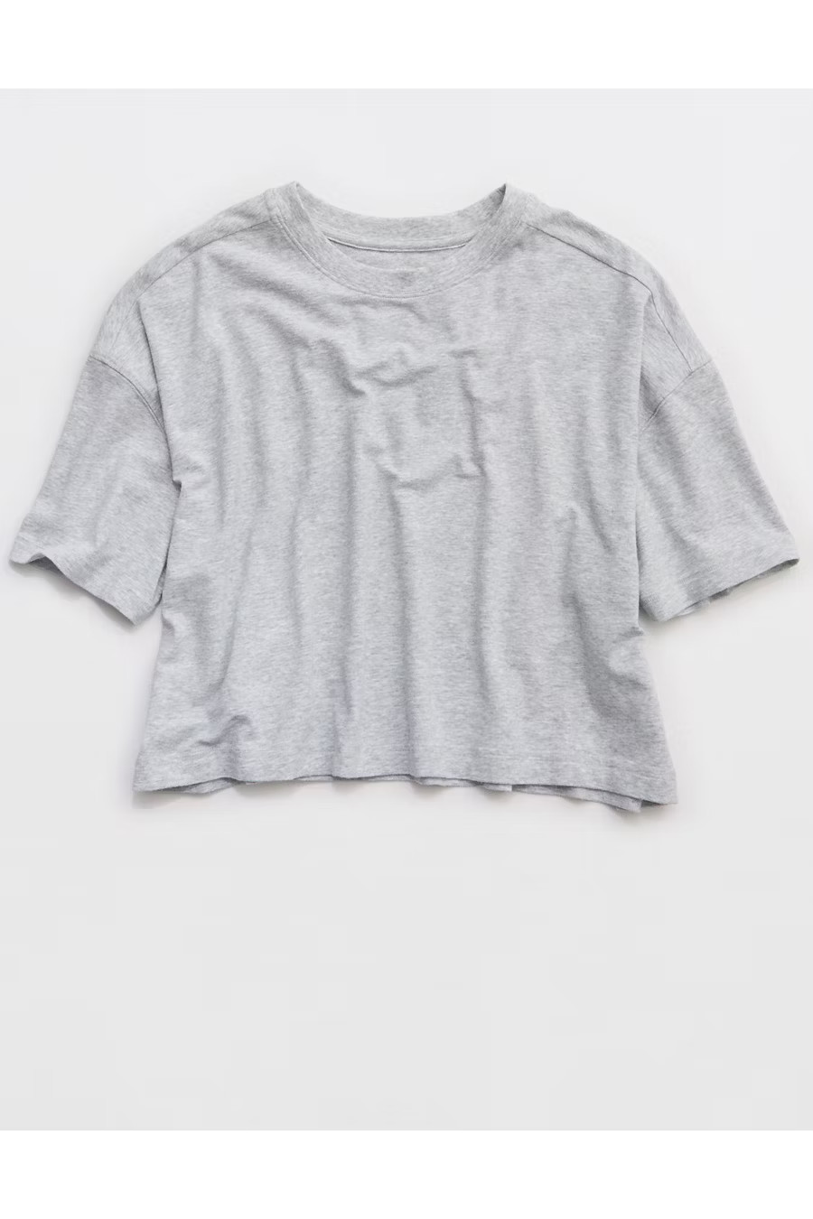 OFFLINE By Aerie Let's Stretch Cropped T-Shirt Women's Medium Heather Gray XXL | Aerie