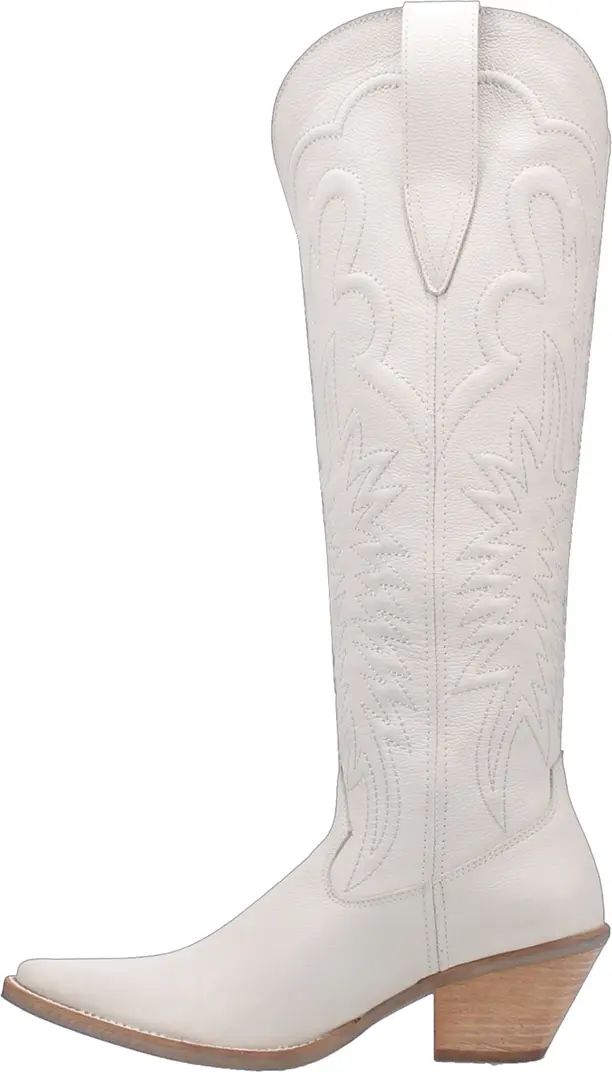 Raisin Kane Knee High Western Boot (Women White Cowboy Boots Outfit White Western Boots Outfit Ideas | Nordstrom