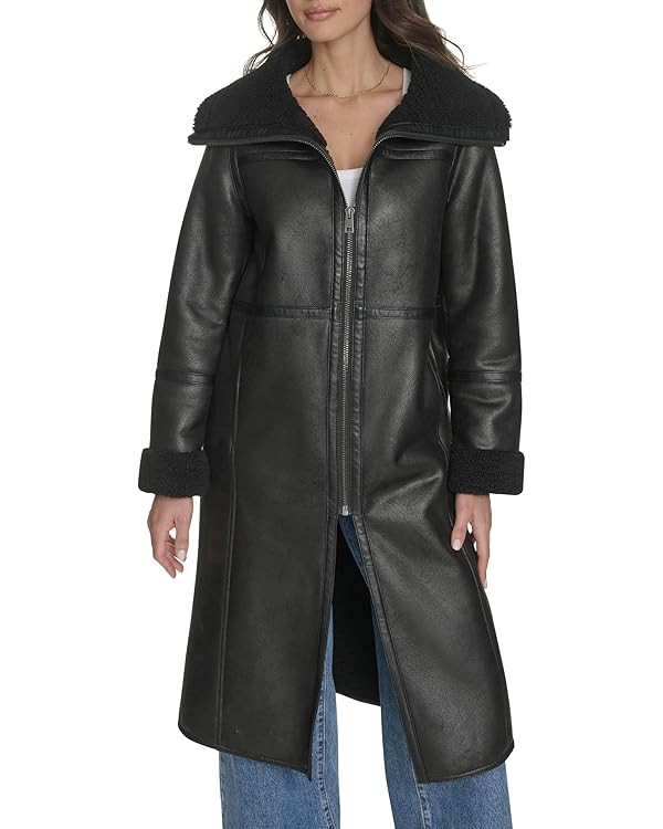Levi's womens Long Faux Shearling Coat | Amazon (US)