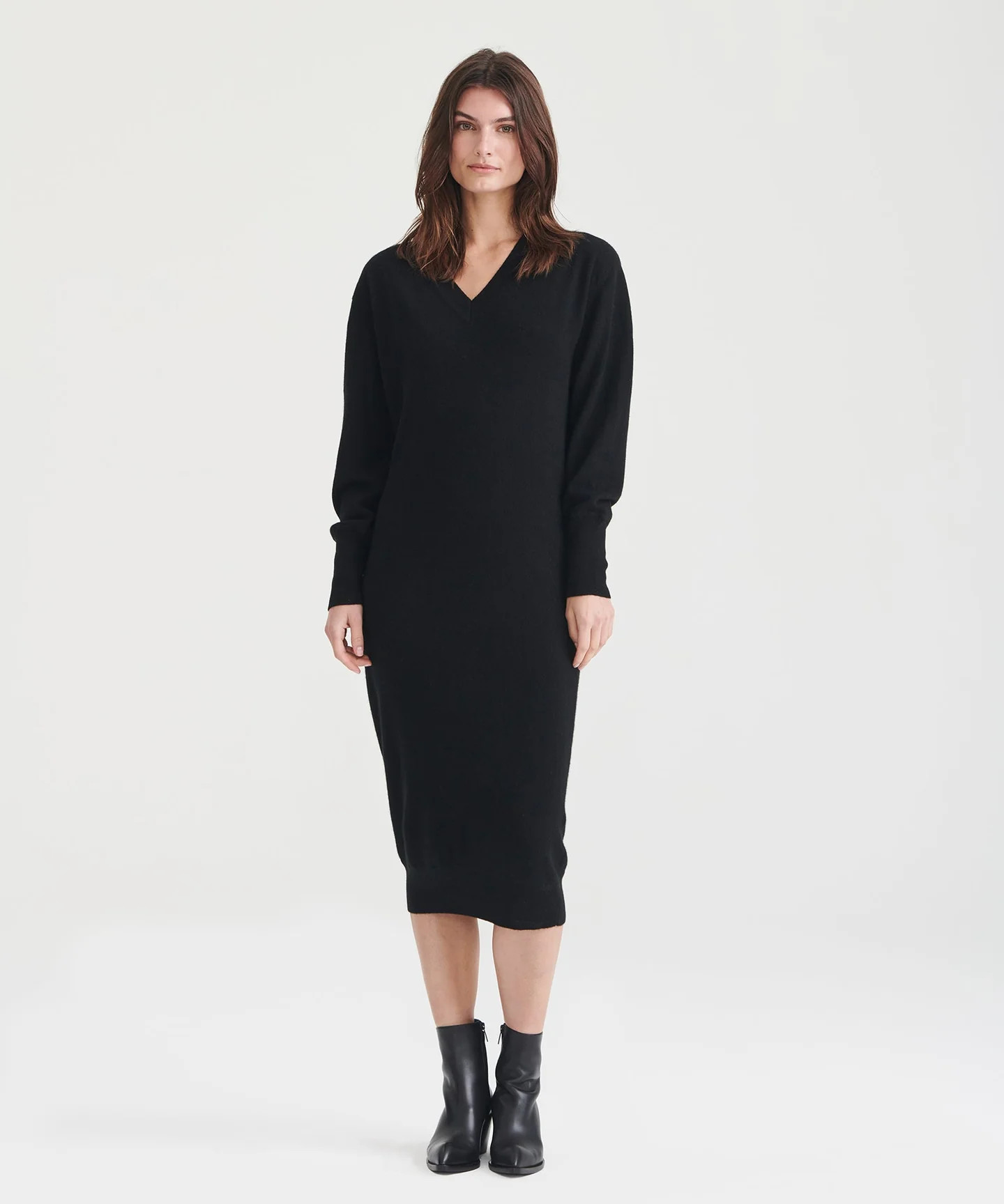 Cashmere V-Neck Dress | NAADAM