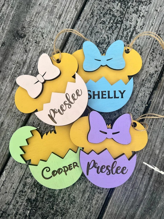 Mickey Inspired Easter Basket Tag Custom Personalized | Etsy | Etsy (US)