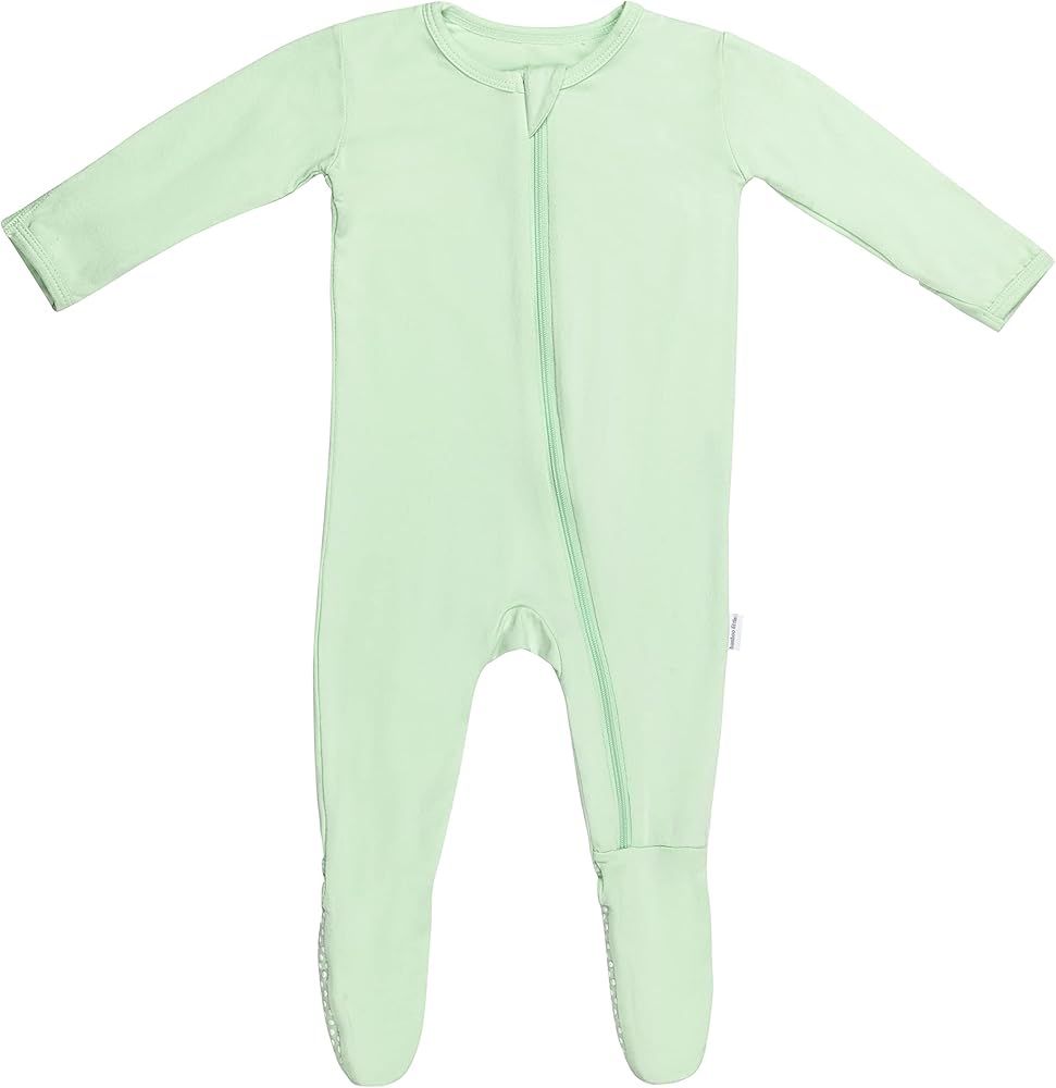 Bamboo Jersey Baby Zipper Footie Pajamas, Baby Boy, Baby Girl, Unisex, Soft & Stretchy, 0-9 Month... | Amazon (US)