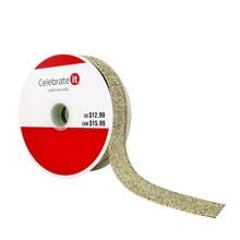 7/8" x 24ft. Sheer Wired Glitter Ribbon by Celebrate It® Christmas | Michaels Stores