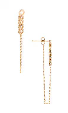 Natalie B Jewelry Lennox Chain Earring in Gold from Revolve.com | Revolve Clothing (Global)