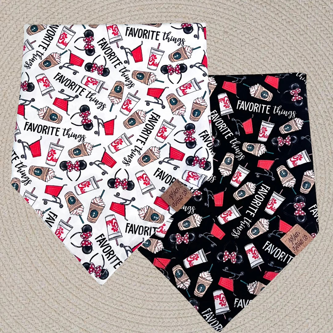 Dog Bandanas | Target | Starbucks | Chikfila | Pet Bandana | Coffee | Pup Cups | Disney | Minnie ... | Etsy (US)