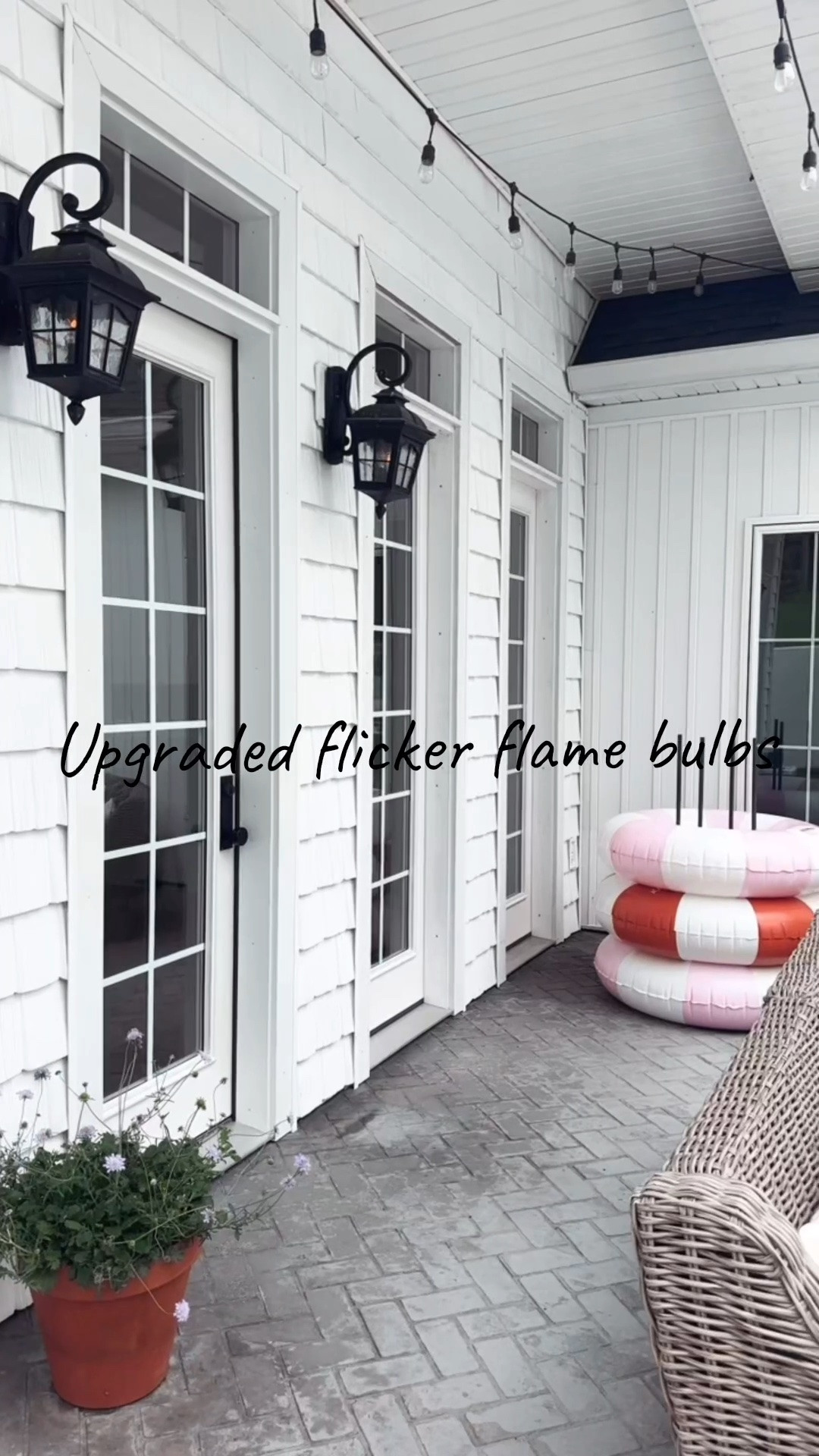 Ready to elevate your outdoor lighting! We’ve had flicker flame bulbs for years that mimic a gas lantern. However, the bulbs are new and upgraded, and these are so realistic and look so good!!!

#LTKHome #LTKdayinmylife