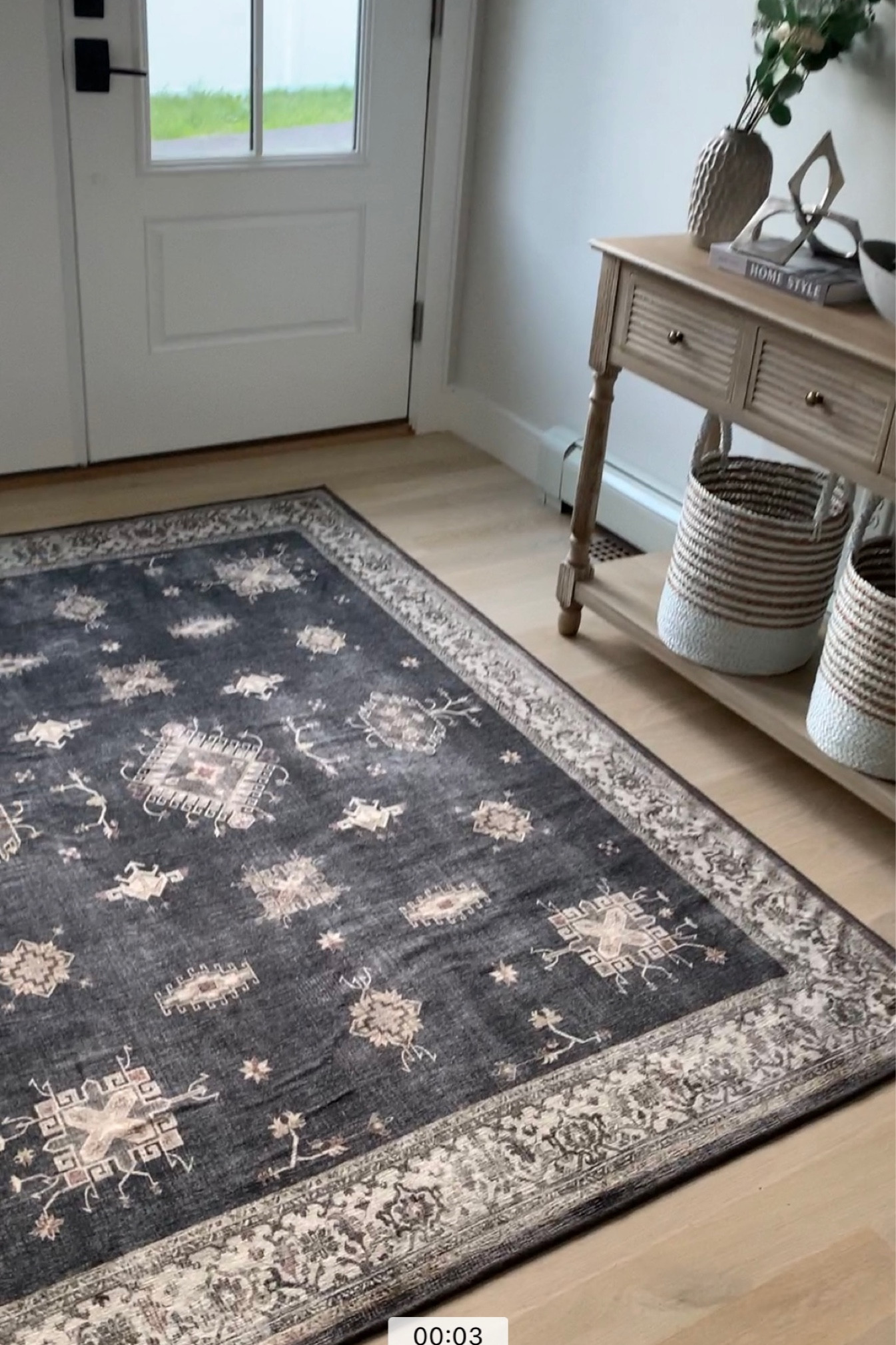 Loving my Ruggable area rug defining the space in my kitchen entryway. The neutral colors warm up the space. I was looking for a rug including a black or charcoal color and found the perfect choice. 

#LTKhome #LTKMostLoved #LTKSpringSale