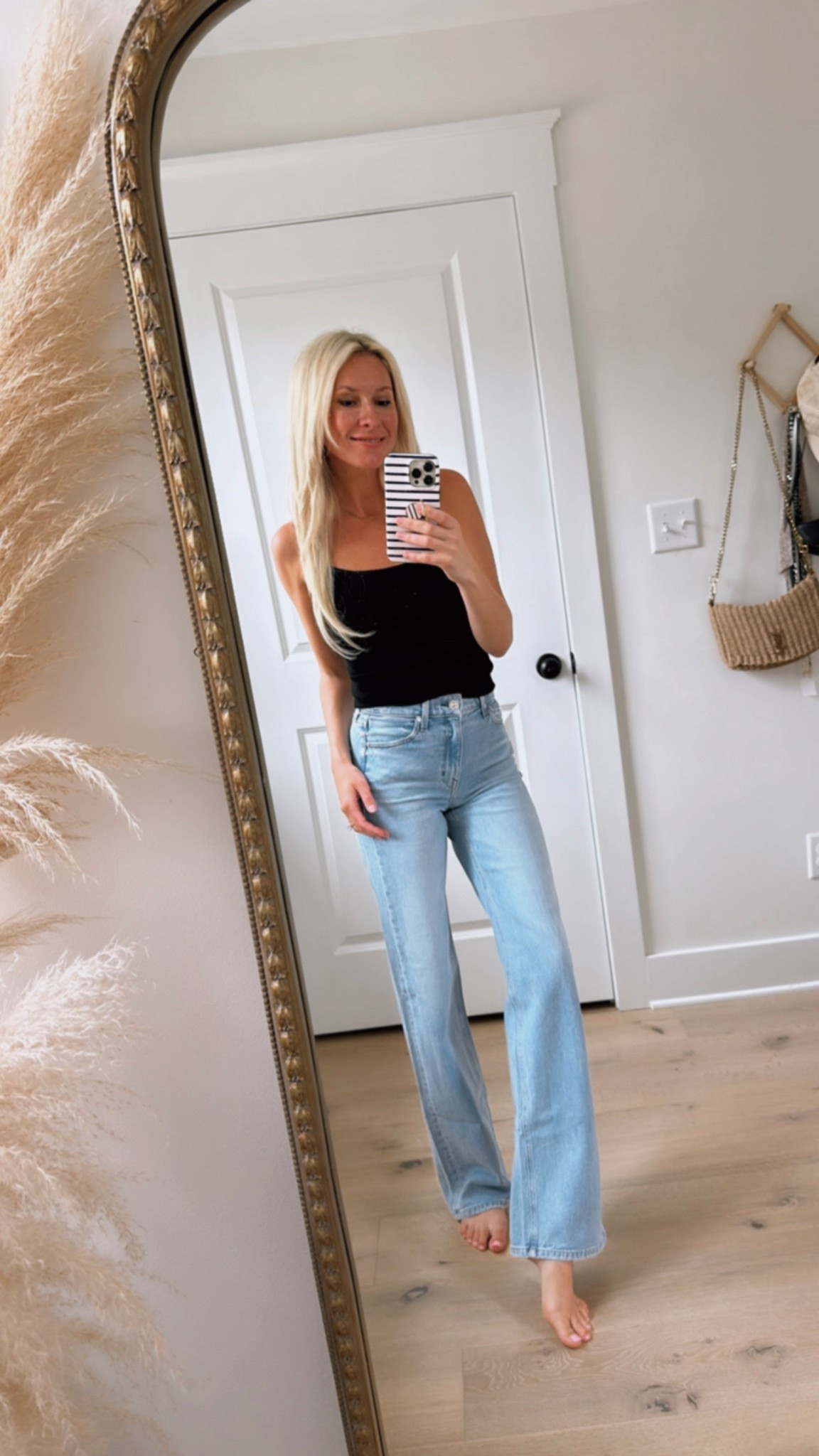 AYR jeans, wearing 25 (0) Long length. I’m 5 5” 