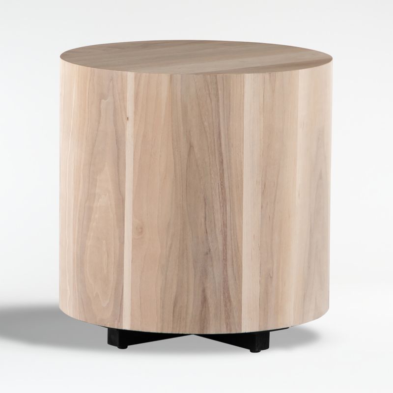 Dillon Ashen Walnut End Table | Crate and Barrel | Crate & Barrel