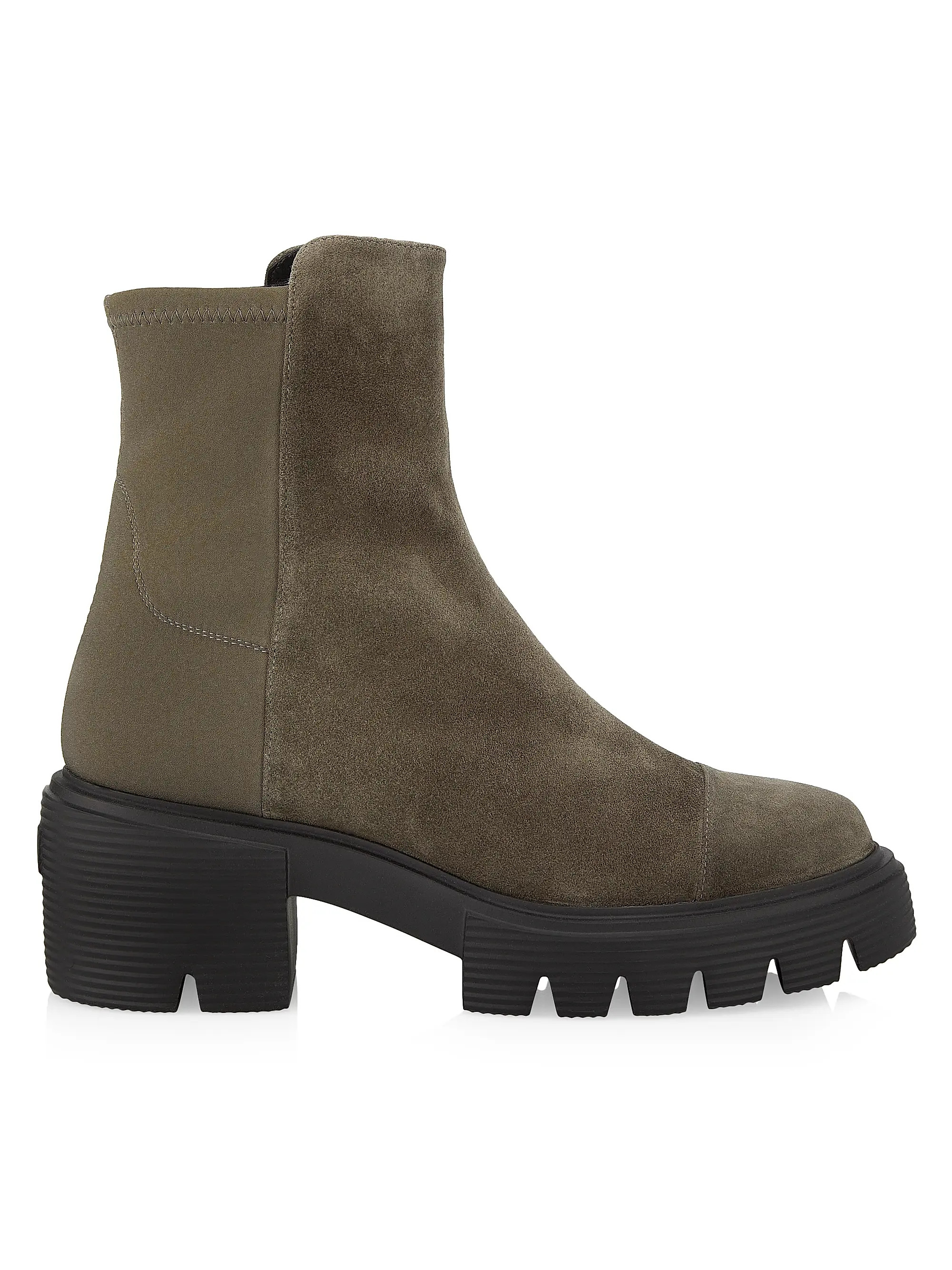 Shop Stuart Weitzman 5050 Soho 70MM Suede Booties | Saks Fifth Avenue | Saks Fifth Avenue