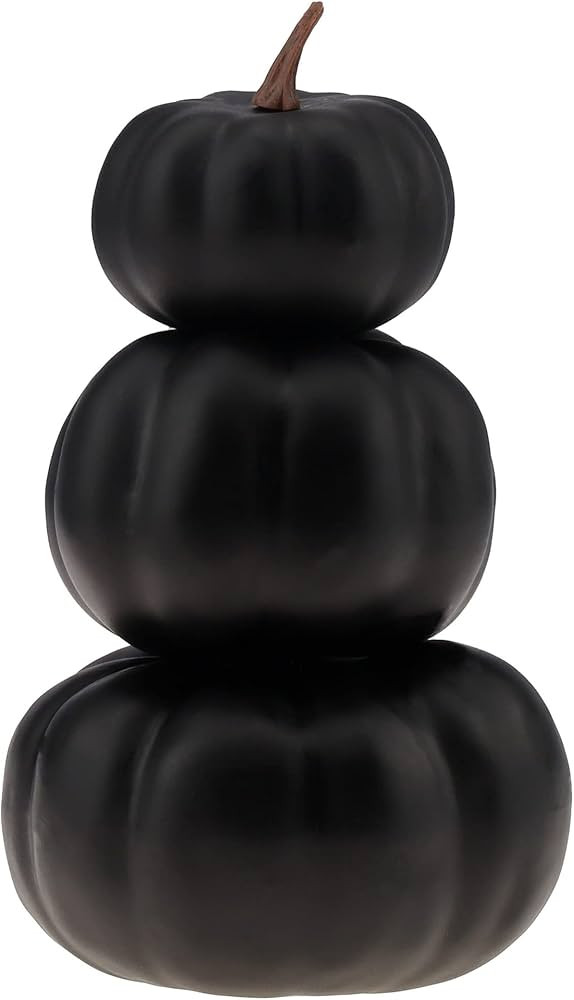 Gresorth Black Stacked Pumpkins Towel Artificial Fake Halloween Decoration Paintable Pumpkins for... | Amazon (US)
