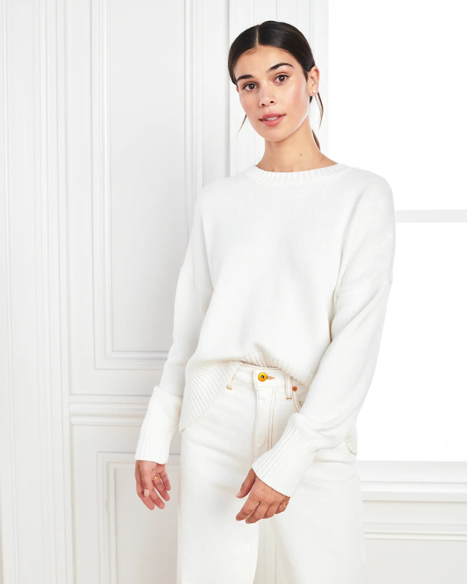 100% Organic Cotton Boyfriend Crew Sweater | Quince