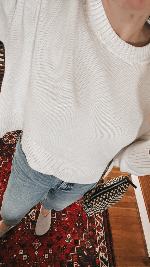 my favorite everyday cropped boxy cotton sweater from everlane is 30% off. Have had for almost 10 years. 

oversized sweater, cropped sweater, fall trends, fall statement, fashion in your 40s, denim, straight leg jeans, clogs, gift for her 

#LTKSaleAlert #LTKStyleTip #LTKOver40