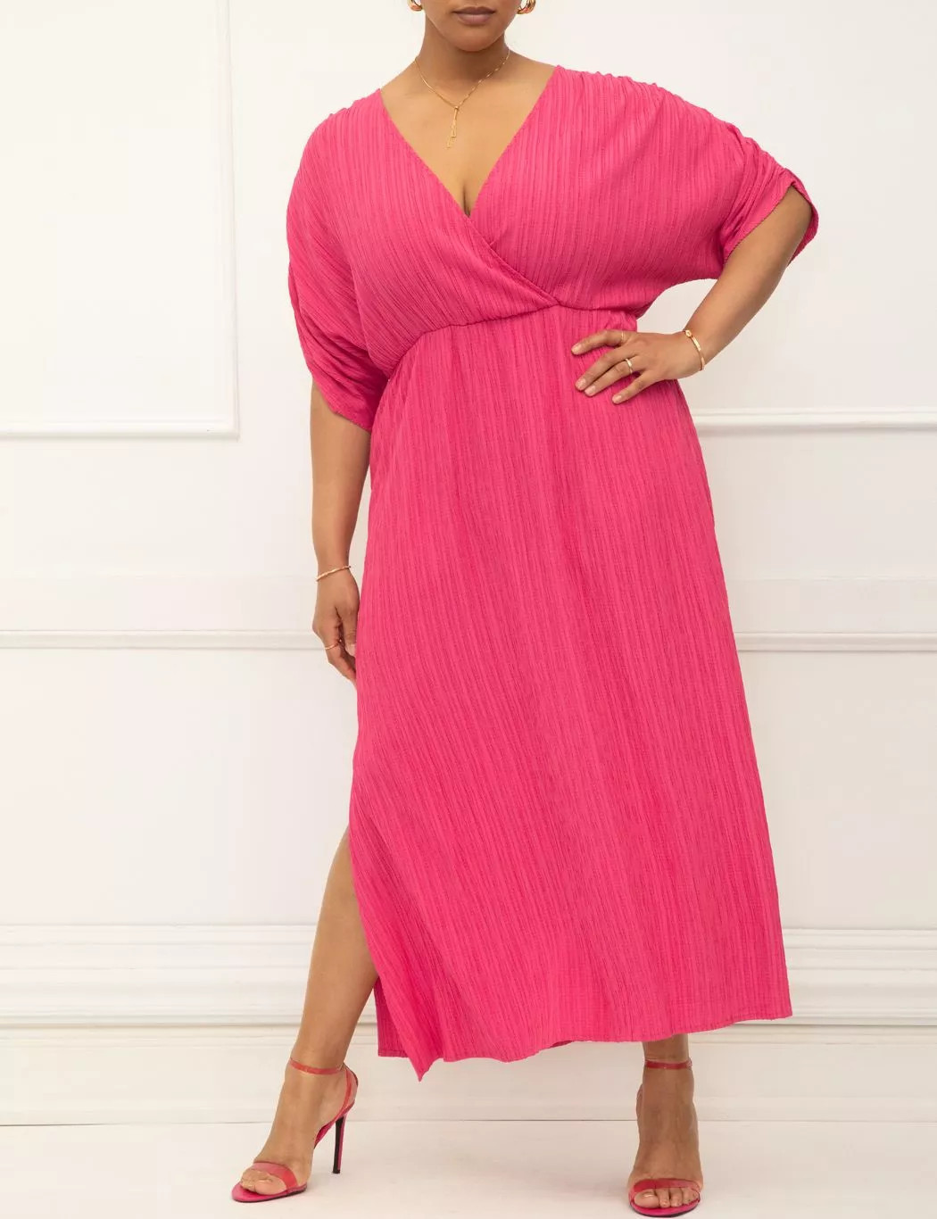 ELOQUII Elements Dolman Sleeve Maxi Dress | Eloquii