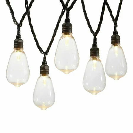 Mainstays 30-Count Color-Changing LED Plastic Edison Outdoor String Lights with 4 Lighting Functions | Walmart (US)