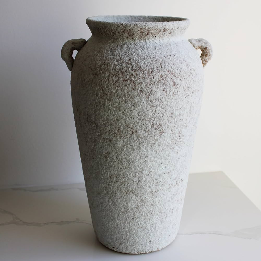 Elegant Cottage Ophelia Vintage Terracotta Vase, Rustic Farmhouse Pottery, Boho Vase, Decorative ... | Amazon (US)