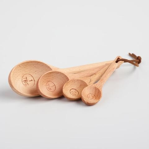 Natural Wood Nesting Measuring Spoon Set | World Market
