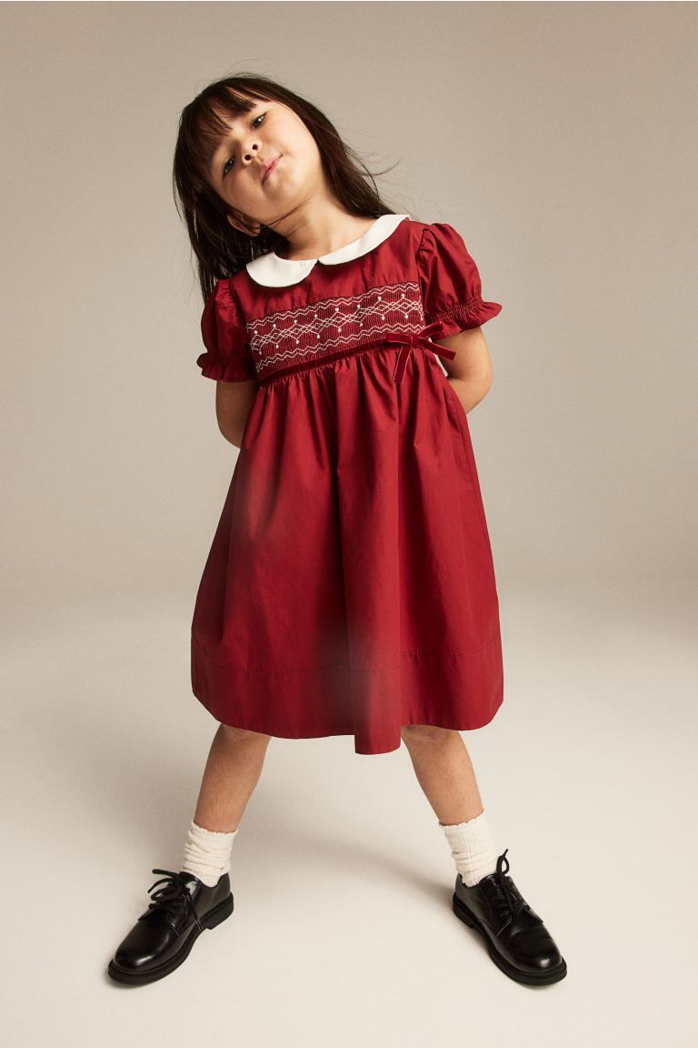 Cotton Dress with Peter Pan Collar | H&M (US + CA)