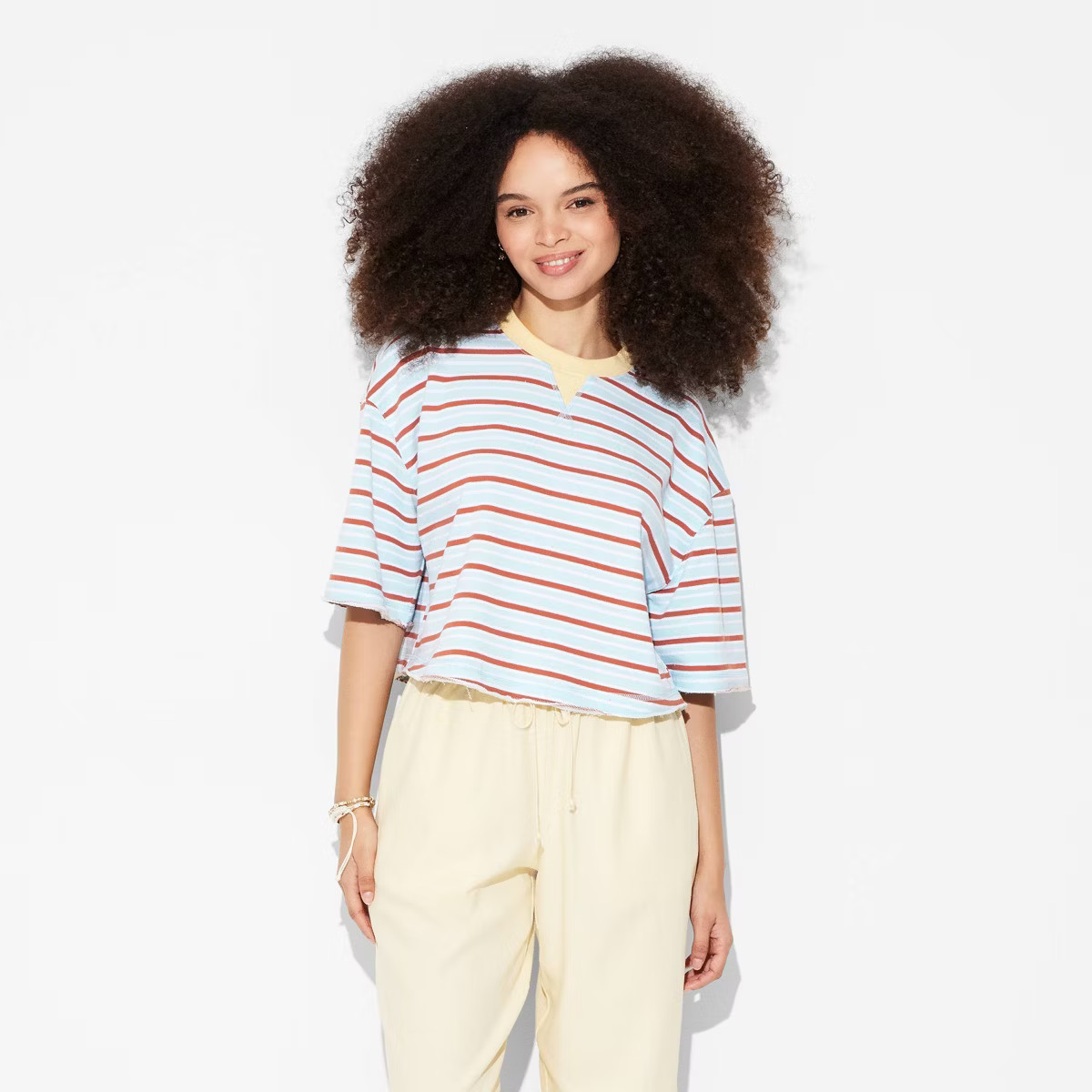 Women's French Terry Pullover Sweatshirt - Wild Fable™ Black Striped 3X | Target