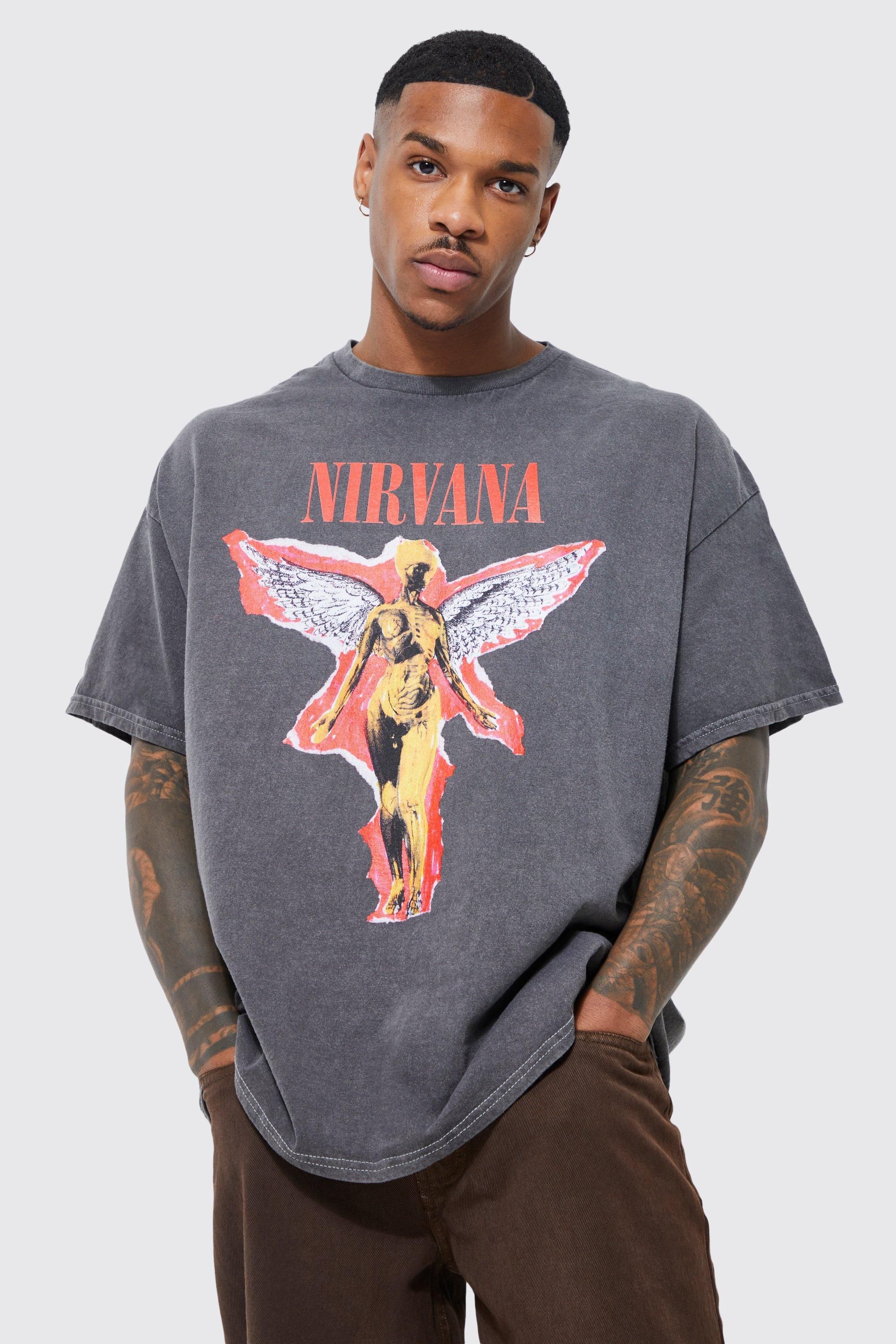Oversized Nirvana License T-shirt | boohooMAN (DE, IE & UK)