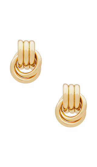 Heaven Mayhem Baby Knot Earrings in Metallic Gold. | Revolve Clothing (Global)
