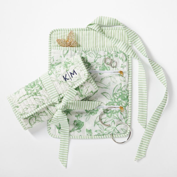 Sanderson Quilted Jewelry Roll Up | Mark and Graham