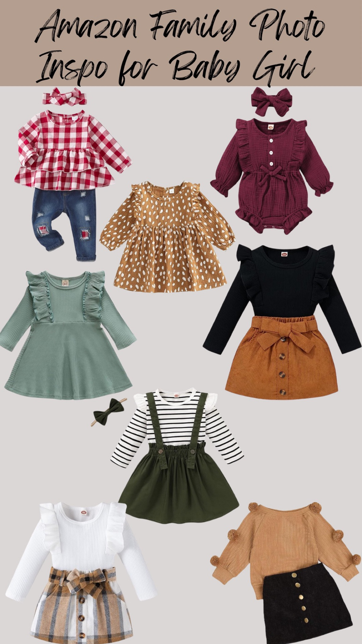 Capturing family moments with a touch of sweetness! Discover our adorable baby girl family photo outfit ideas from Amazon. 📸👶💕 #FamilyPhotoStyle #AmazonFashion

#LTKSeasonal #LTKbaby #LTKfamily