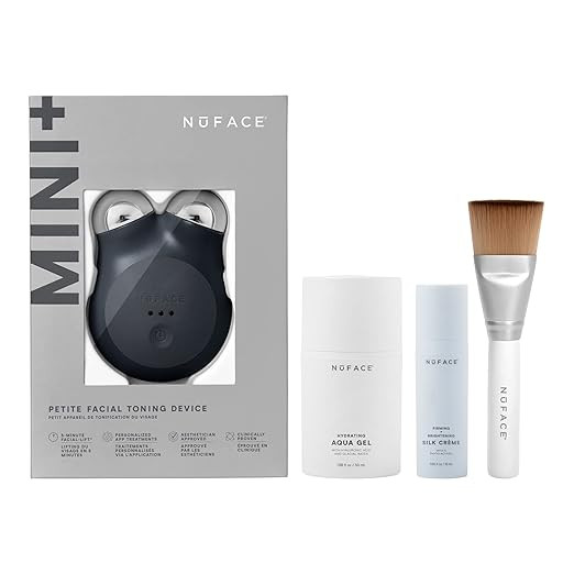 NuFACE MINI+ Starter Kit – Petite Facial Toning Device with Aqua Gel Activator 1.69 Oz, Silk Cr... | Amazon (US)