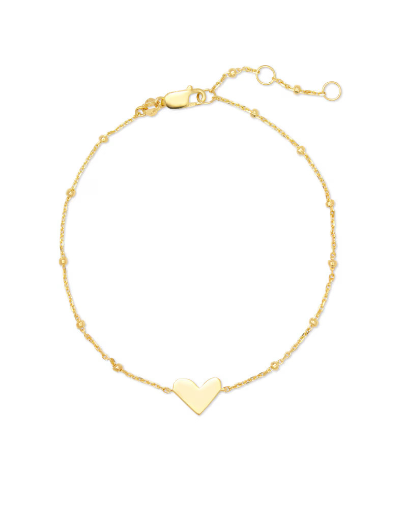 Ari Heart Delicate Chain Bracelet in 18k Yellow Gold Vermeil | Kendra Scott